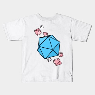 Trans Pride Colors Dice Kids T-Shirt